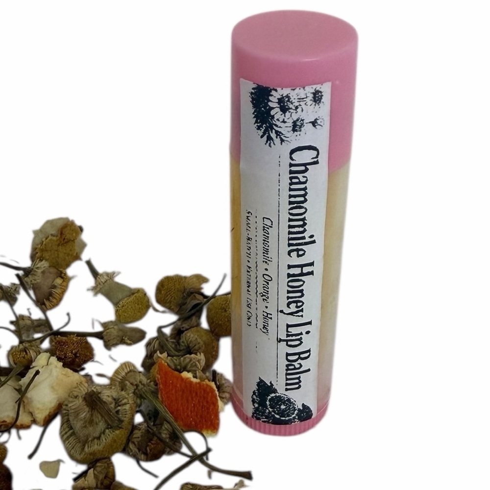 Chamomile Honey Orange Lip Balm Natural Beeswax Jojoba Coconut Oil Moisturizing